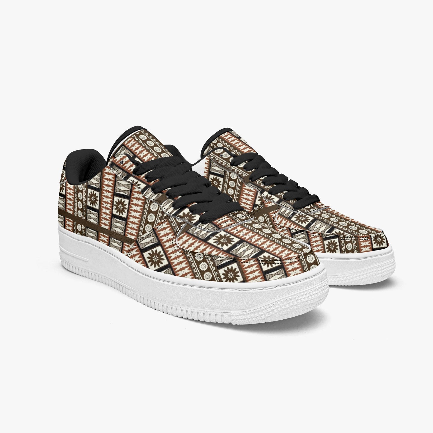 Masi Type 2 AF1 Low - Top Microfiber PU Leather Sports Sneakers - Knoxee