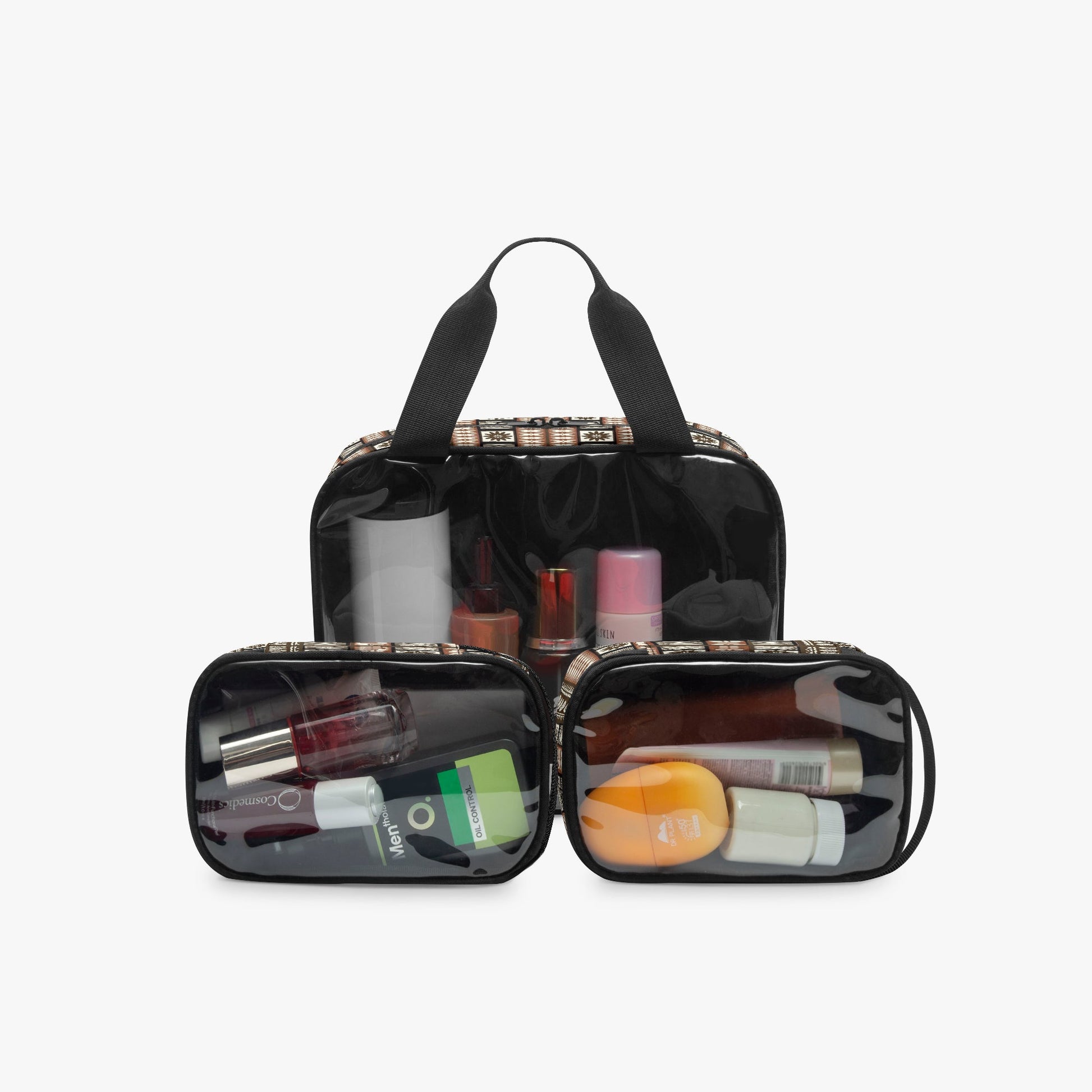 Masi 3 - Piece Clear Travel Toiletry Organizer Set - Knoxee