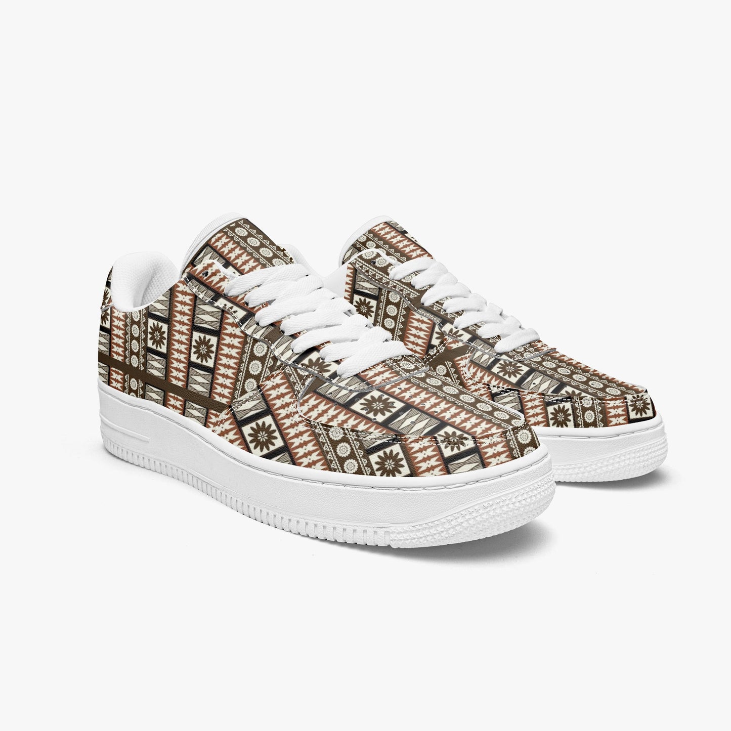 Masi Type 2 AF1 Low - Top Microfiber PU Leather Sports Sneakers - Knoxee