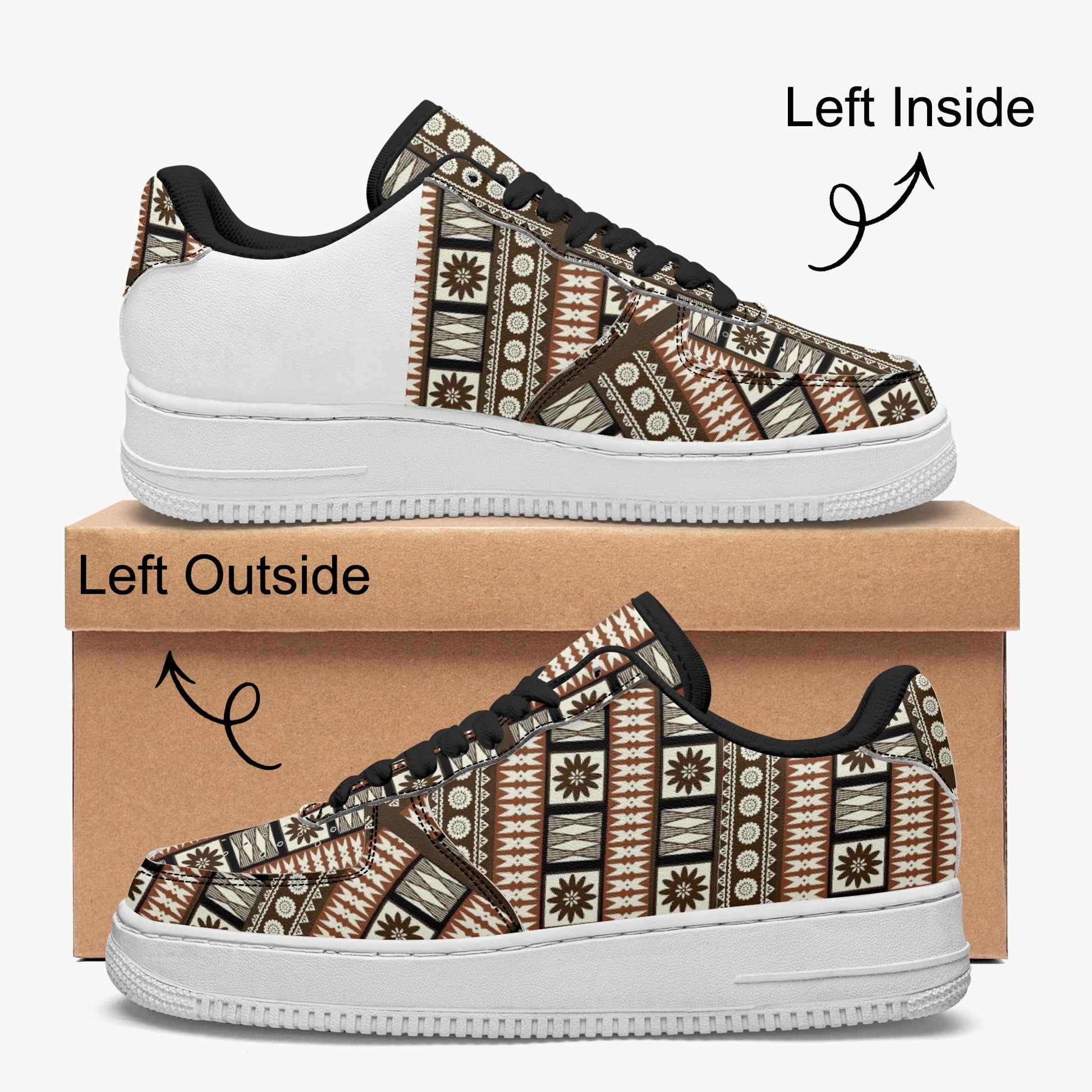 Masi Type 2 AF1 Low - Top Microfiber PU Leather Sports Sneakers - Knoxee