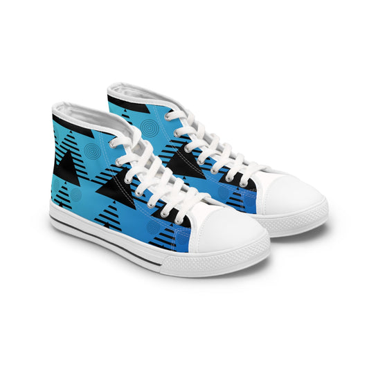 Ice Blue Women's High Top Sneakers - Knoxee Tees