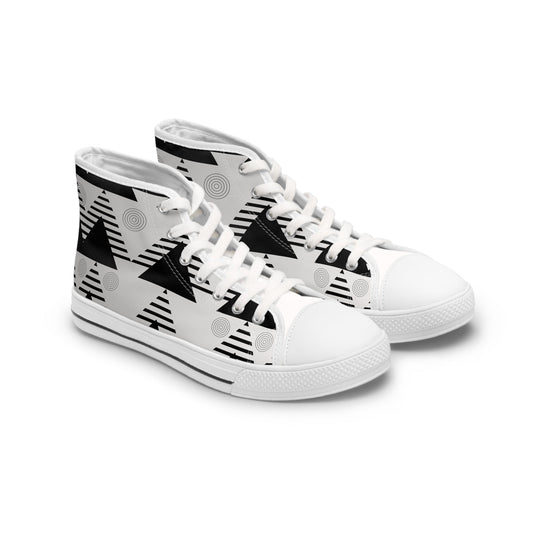 Ice Silver Women's High Top Sneakers - Knoxee Tees