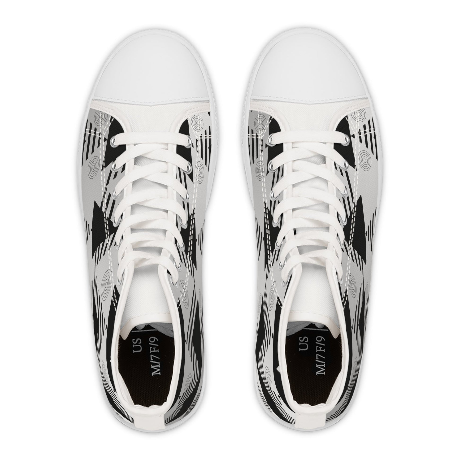 Ice Silver Women's High Top Sneakers - Knoxee Tees