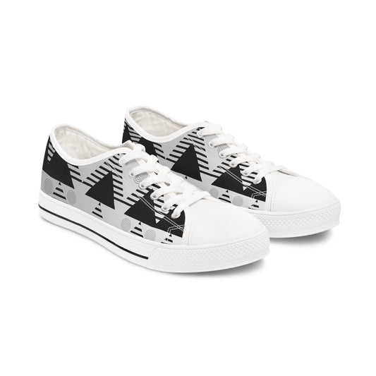 Ice Silver Women's Low Top Sneakers - Knoxee Tees